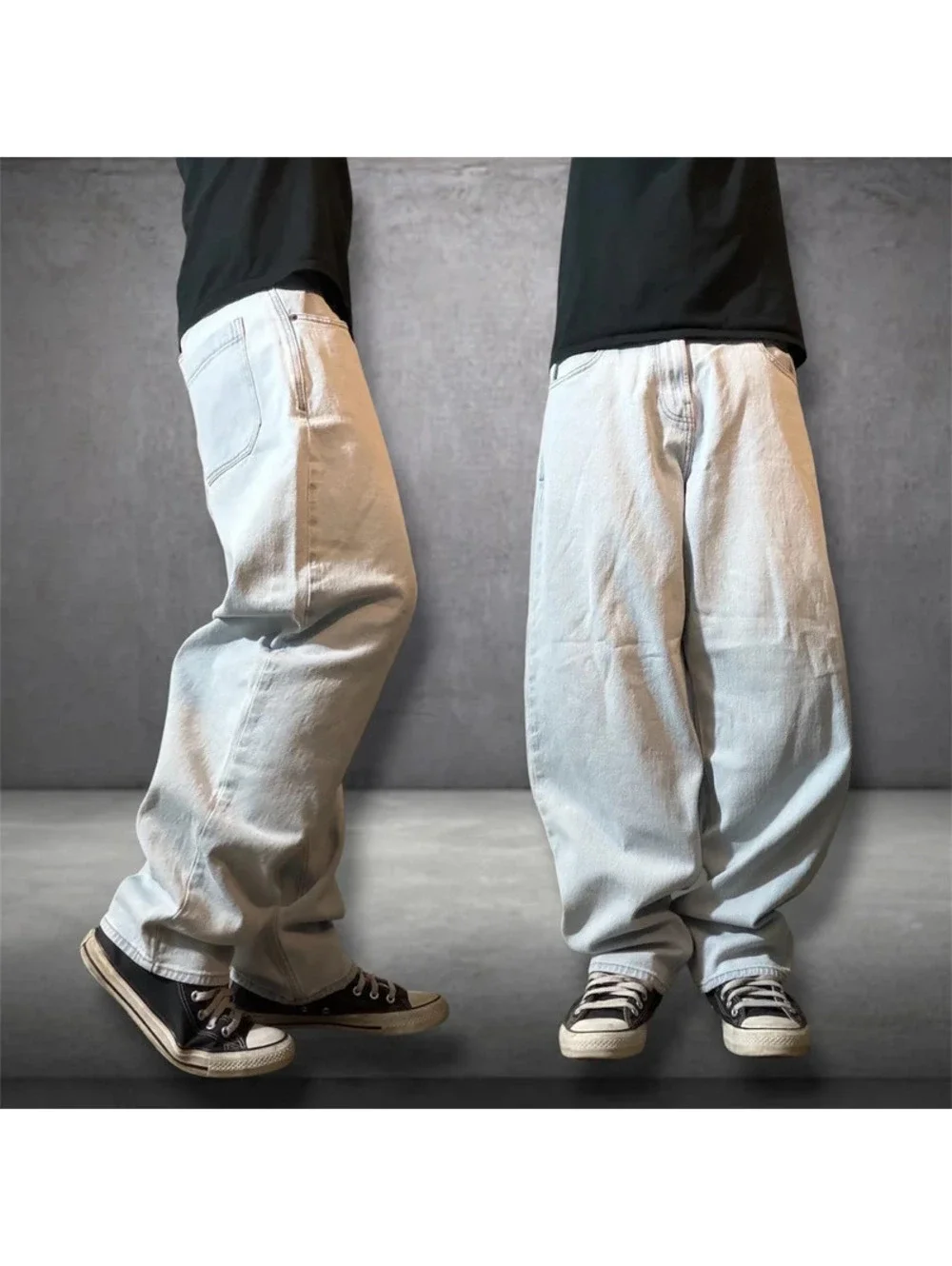 Y2K inspired Hollister light blue wash baggy skater jean